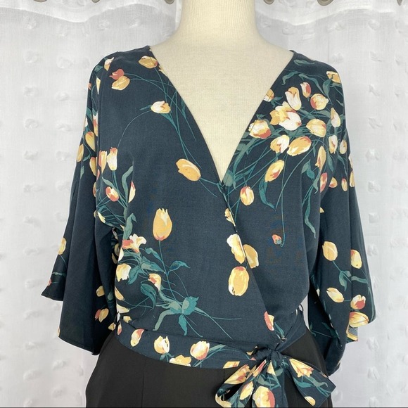 The Savile Row tulip print top jumpsuit 6 - Picture 2 of 9